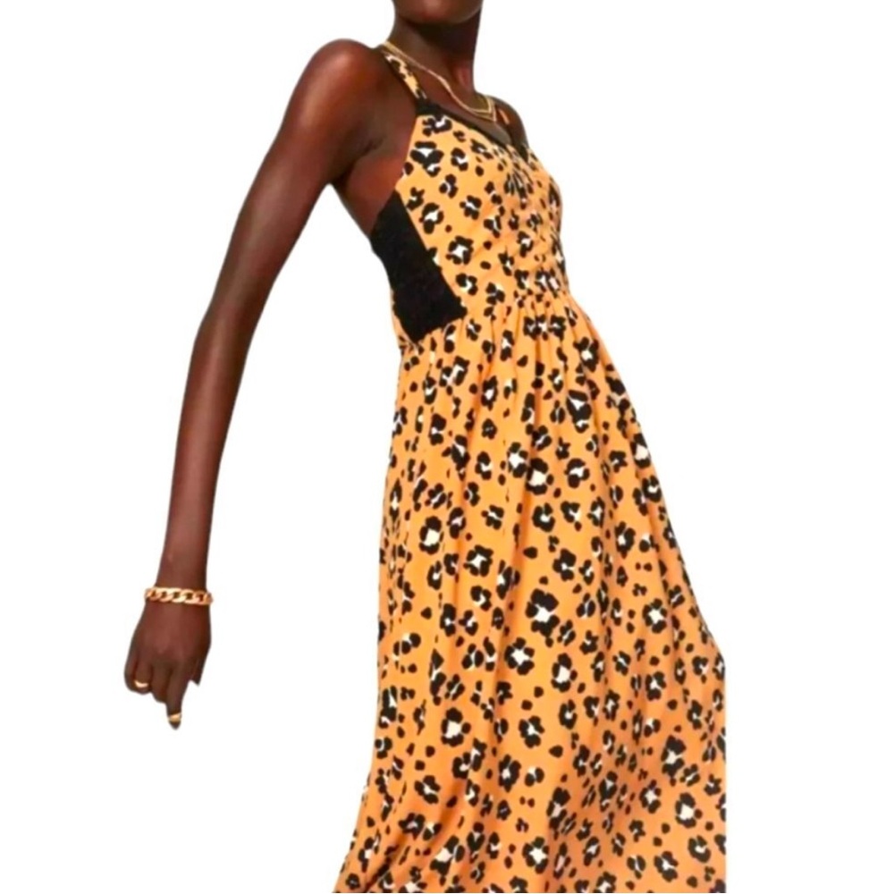 Thakoon Dress Corset Leopard Animal Print
A-Line Midi Lace Black Tan. Si…